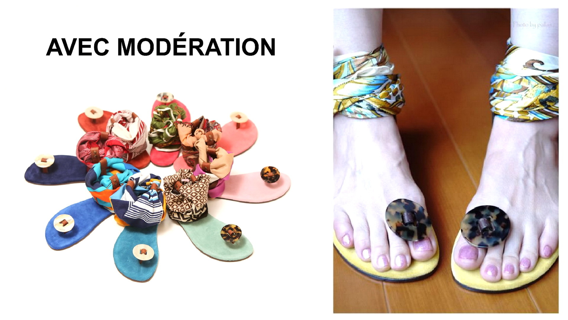 Avec Modération 義大利 樂福鞋 絲巾涼鞋