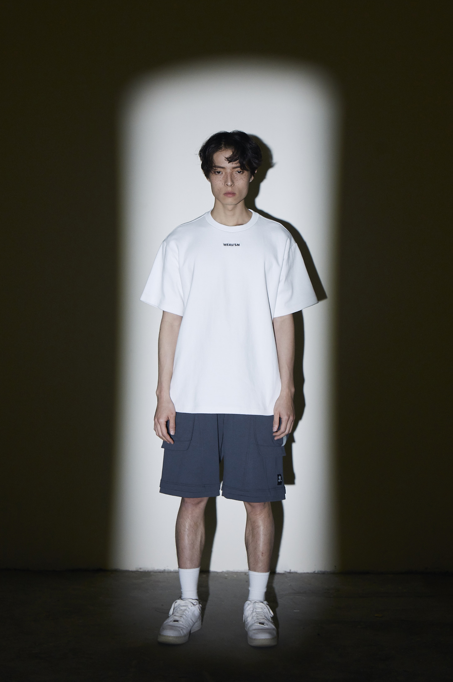 刺繡LOGO重磅寬鬆上衣- 白