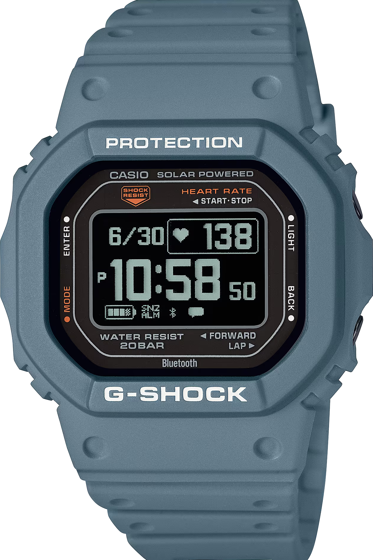 萬年鐘錶 - G-SHOCK   太陽能藍芽防震電子錶  DW-H5600-2  錶徑 : 51 MM