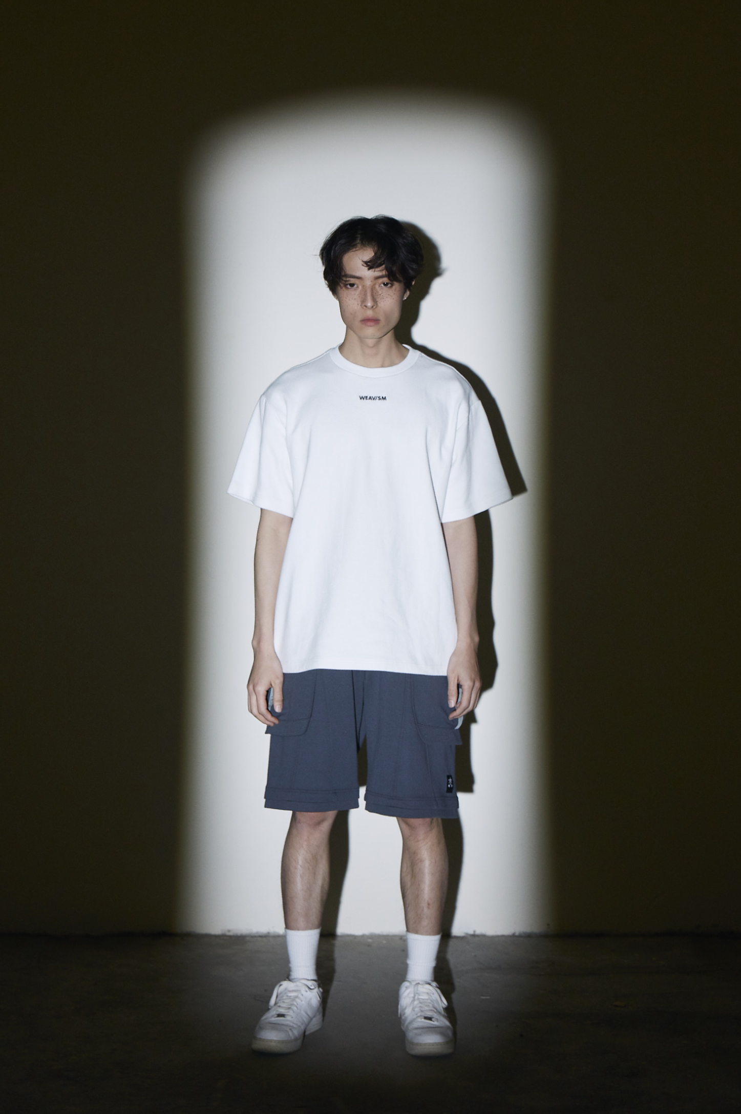 重磅針織短褲- 鐵灰