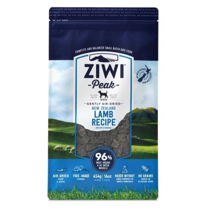 Ziwi Peak Air-Dried Recipe For Dogs - Lame．454g/1kg/2.5kg/4kg