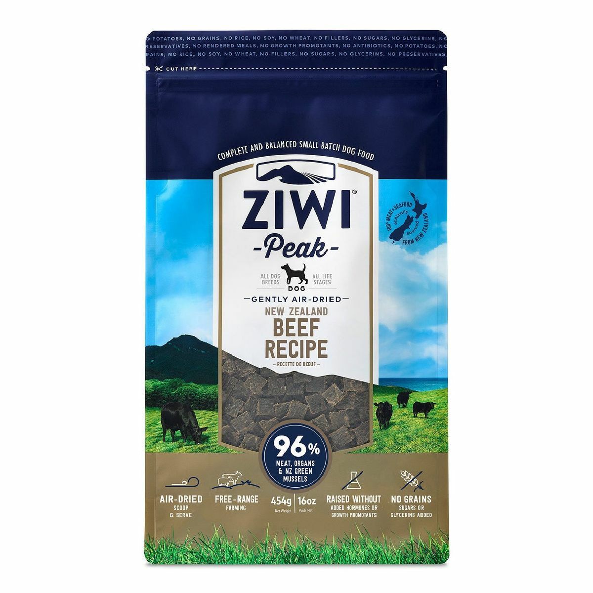ZIWI® Peak Air-Dried Recipe For Dogs - Beef．454g/1kg/2.5kg/4kg