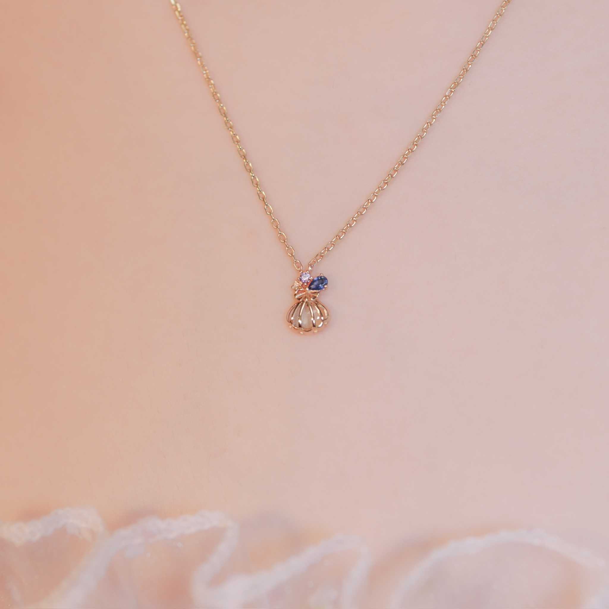 | 925純銀・14k金・ 托帕石・ 藍尖晶 | 拾起勇氣愛項鍊 | NE0545 |