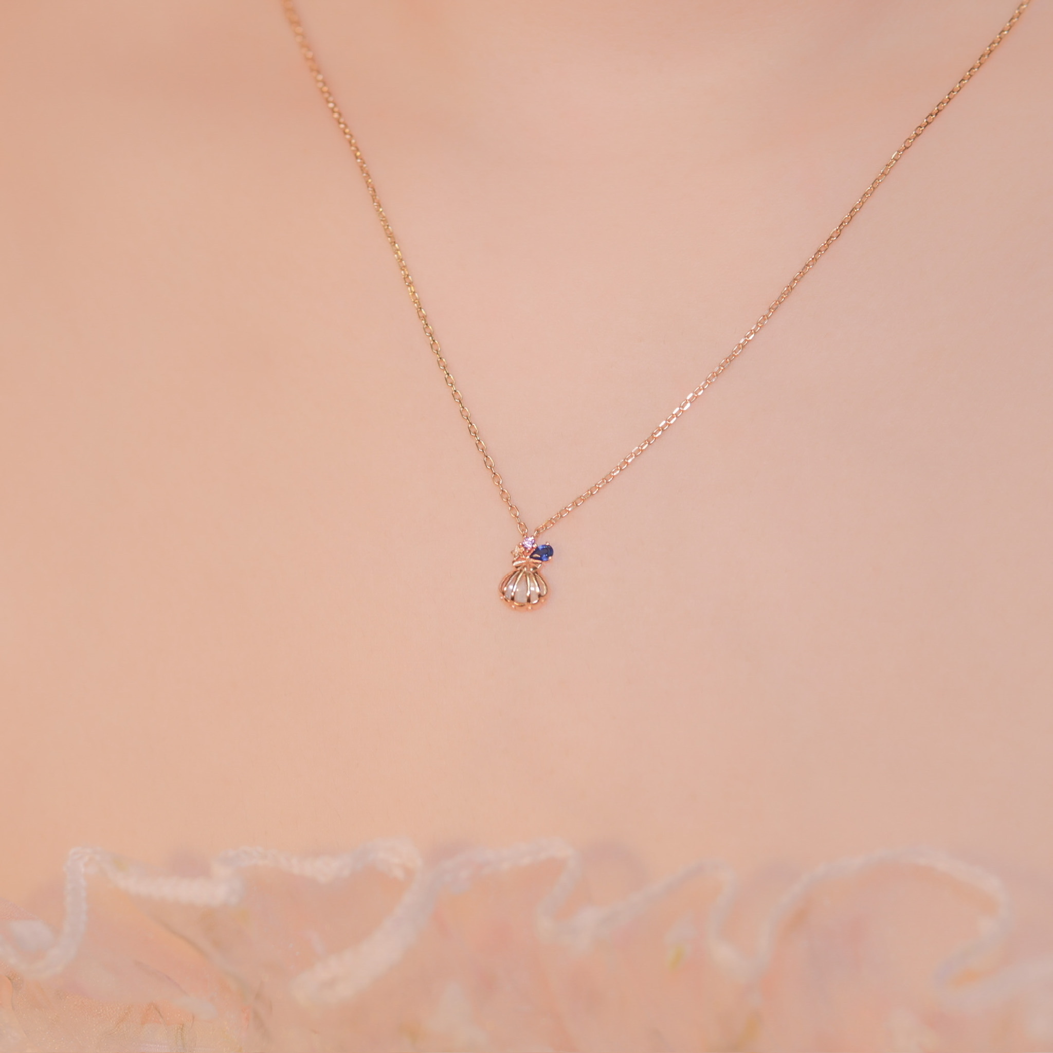 | 925純銀・14k金・ 托帕石・ 藍尖晶 | 拾起勇氣愛項鍊 | NE0545 |