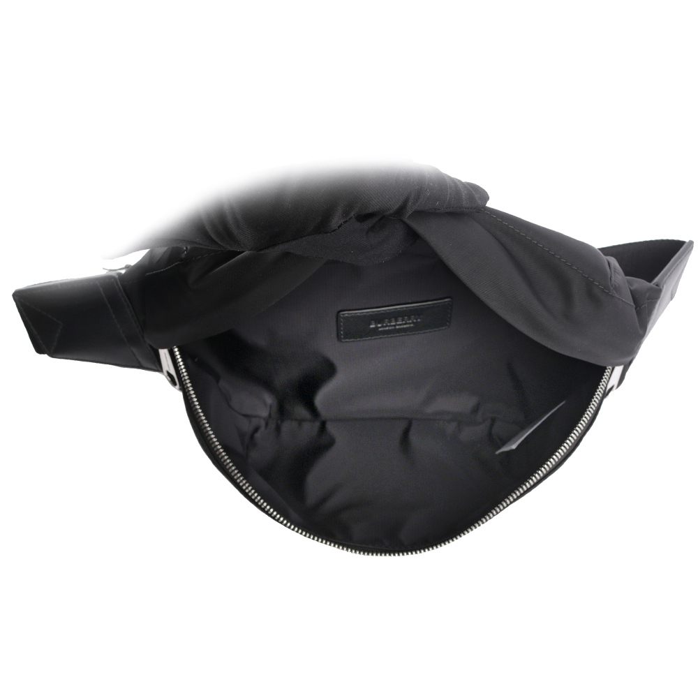 【BURBERRY】Logo 標誌尼龍 Sonny腰包(黑色) 8049095 A1189