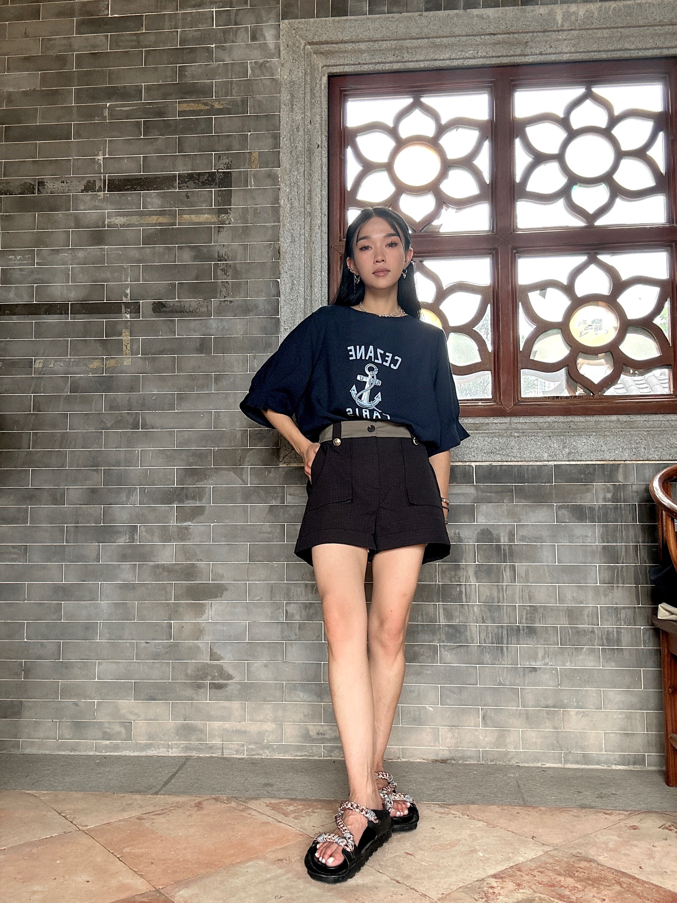 CEZANE PARIS船錨棉麻上衣（現貨款式）