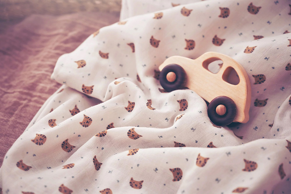 Organic B 有機棉包巾-虎的春日散步