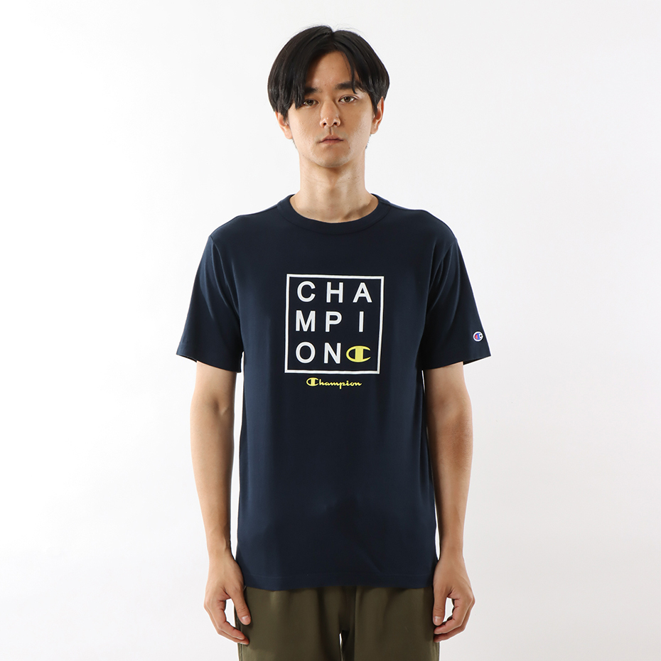 男款-BASIC百搭休閒印花字體短袖TEE-深藍色（C3-X342-370）