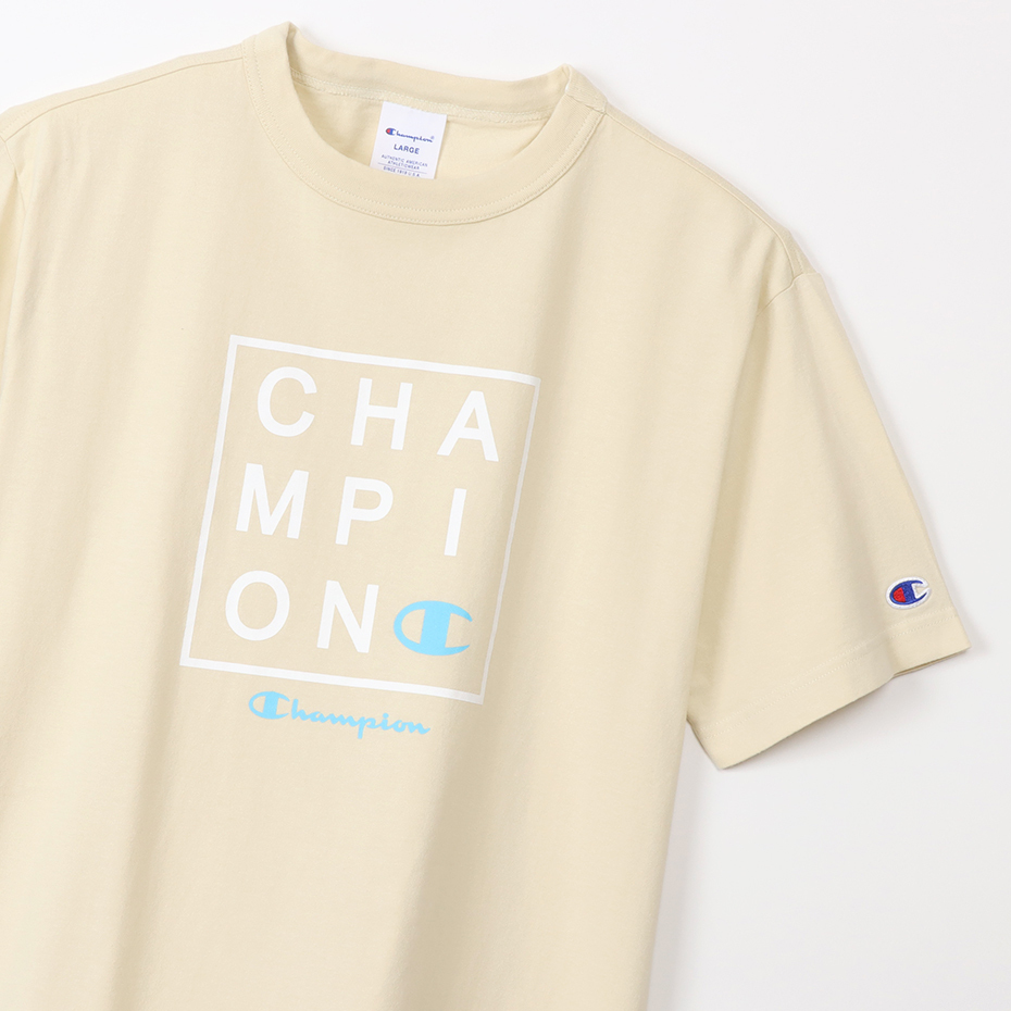 男款-BASIC百搭休閒印花字體短袖TEE-淺卡其色（C3-X342-715）