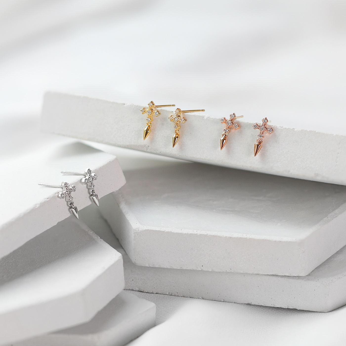 書寫詩篇 — 8分鑽石耳環