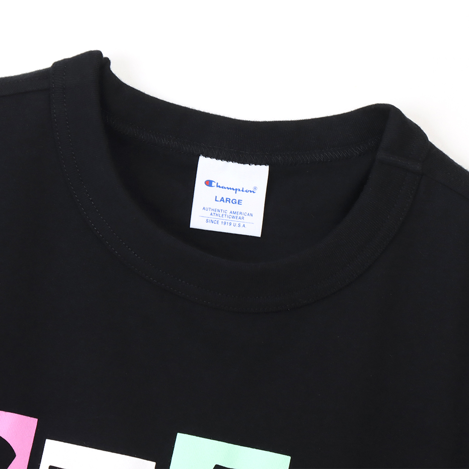 男款-BASIC百搭美式校園印花短袖TEE-黑色（C3-X346-090）