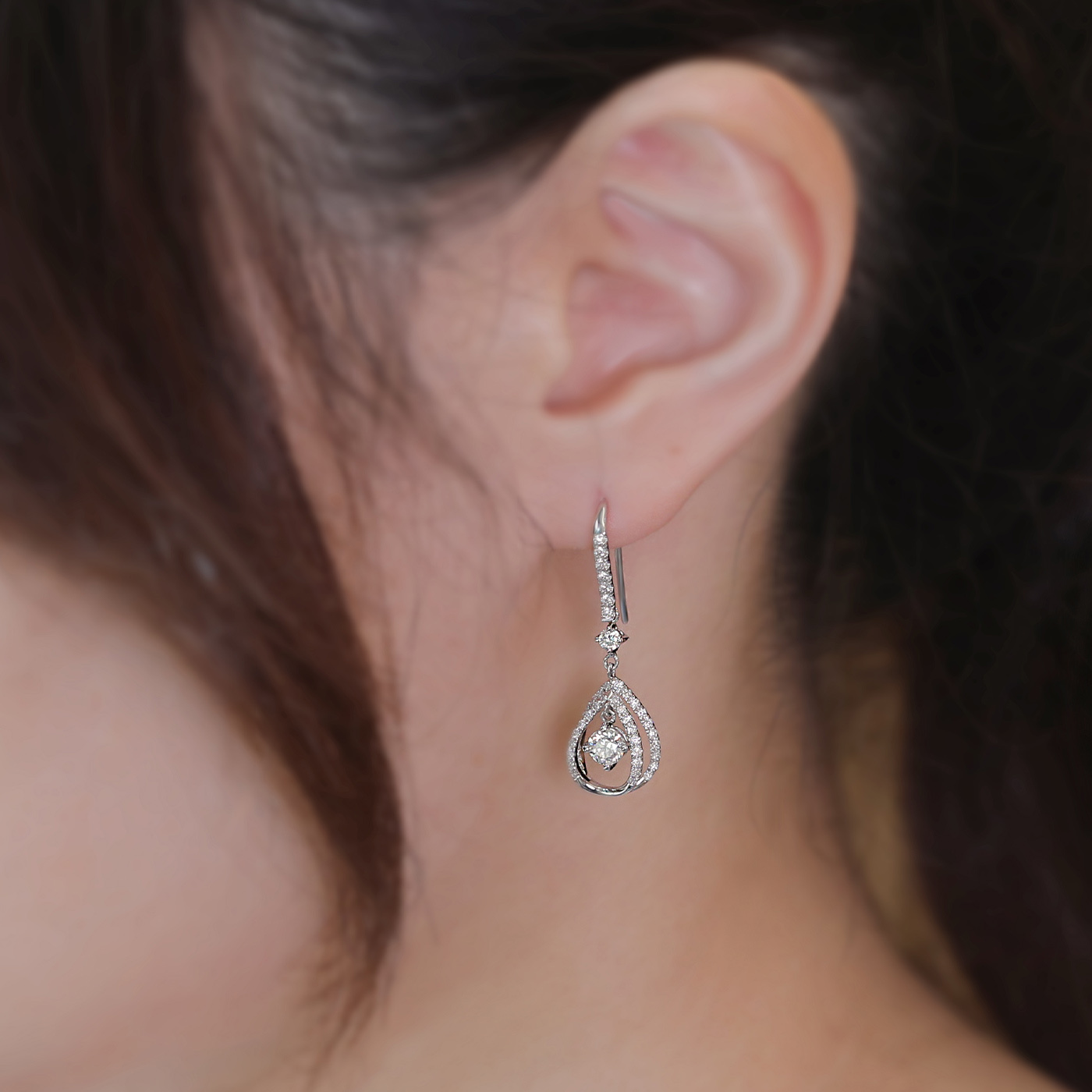 垂羽之音 — GIA60分鑽石耳環