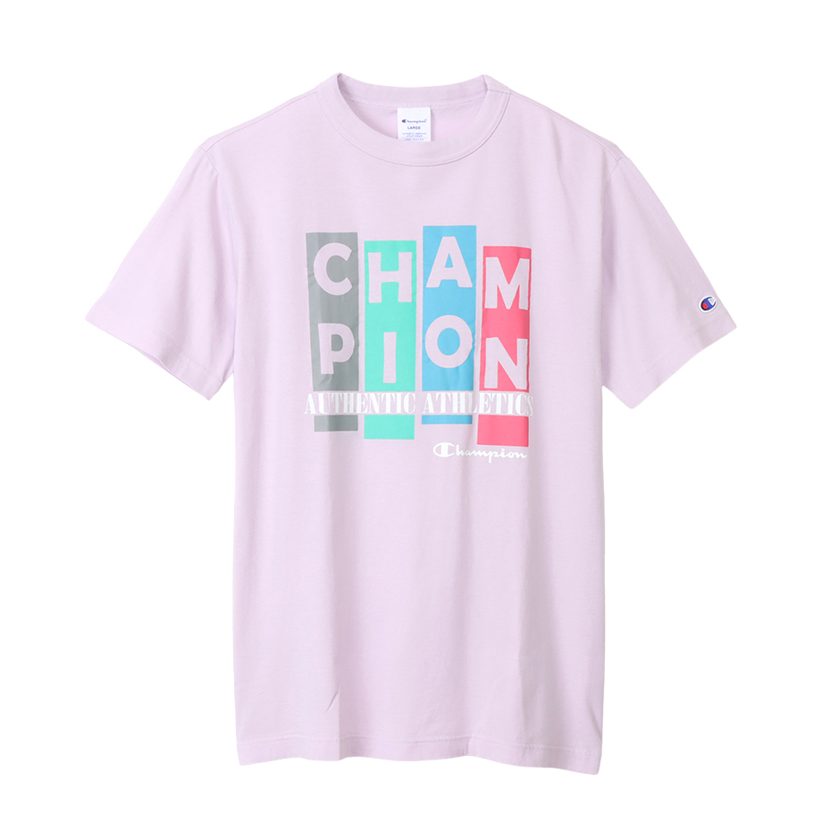 男款-BASIC百搭美式校園印花短袖TEE-粉紫色（C3-X346-210）