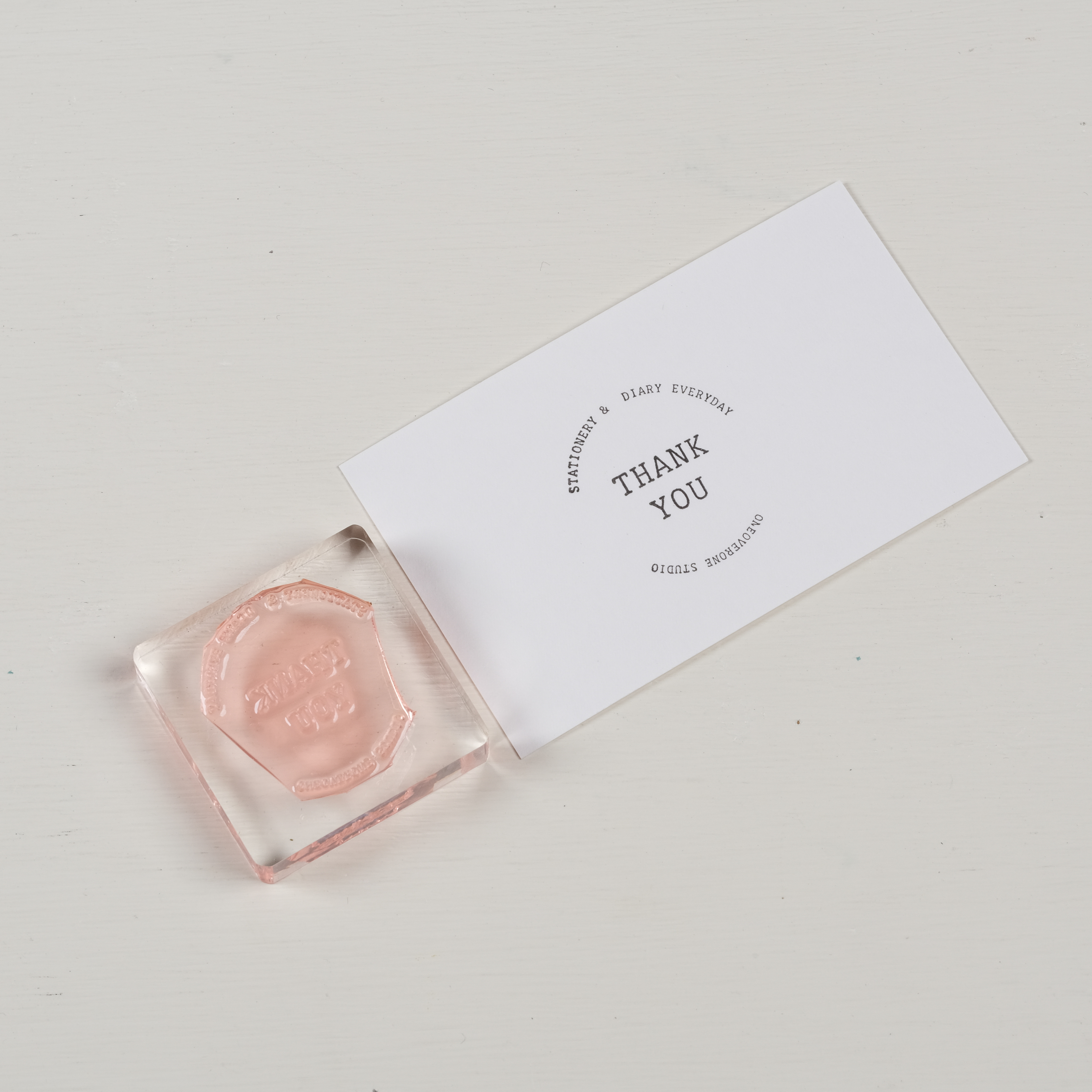 圓形 Thank You 膠版印章 ｜一分之一工作室 臺灣