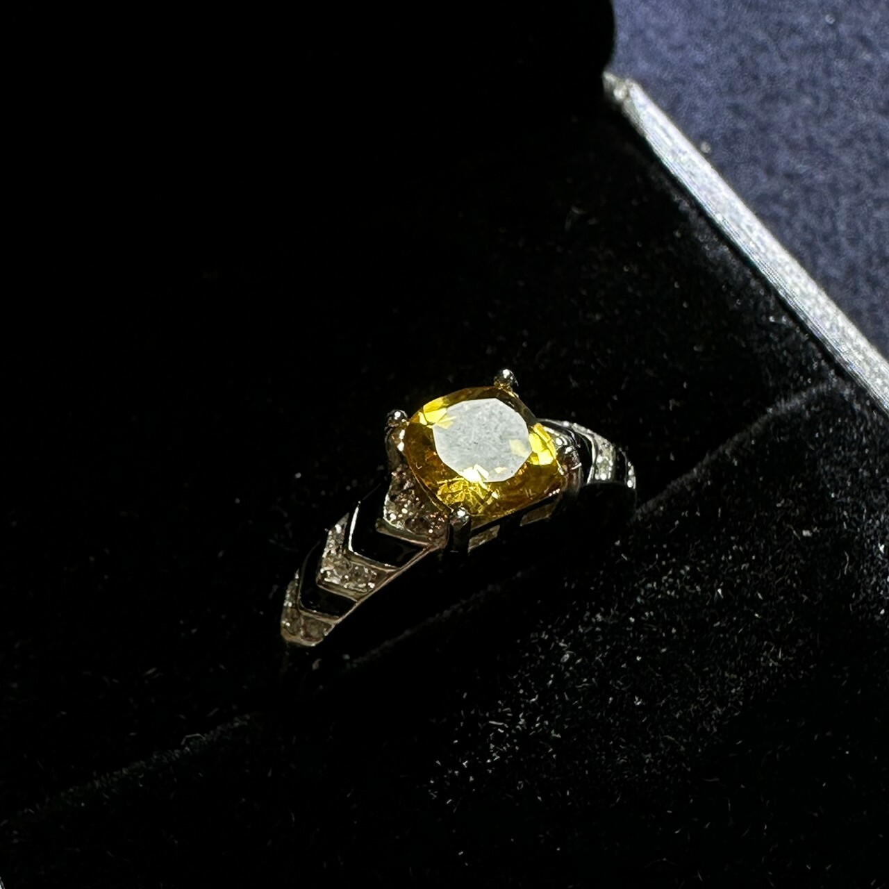 925銀黃水晶戒指
