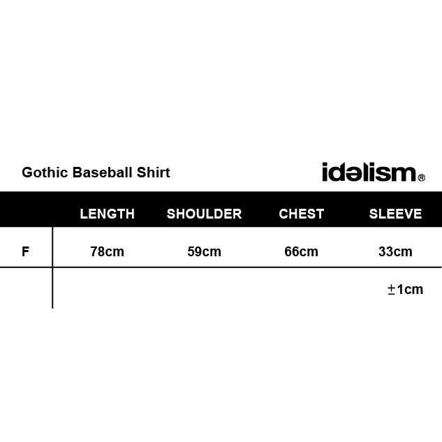 IDEALISM Gothic Baseball Shirt