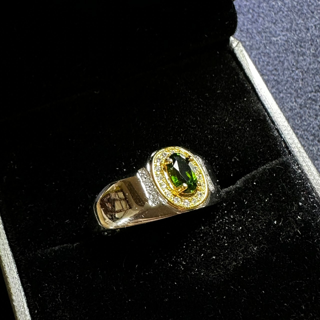 925銀橄欖石男戒