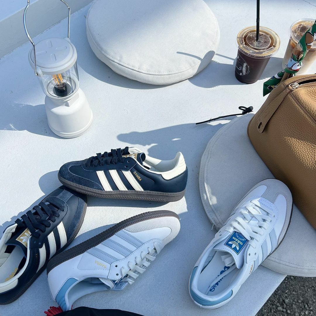 Adidas Originals Samba OG 森巴白 寶寶藍 水藍 奶油白 黑色 復古 德訓鞋 ID2055 ID2056