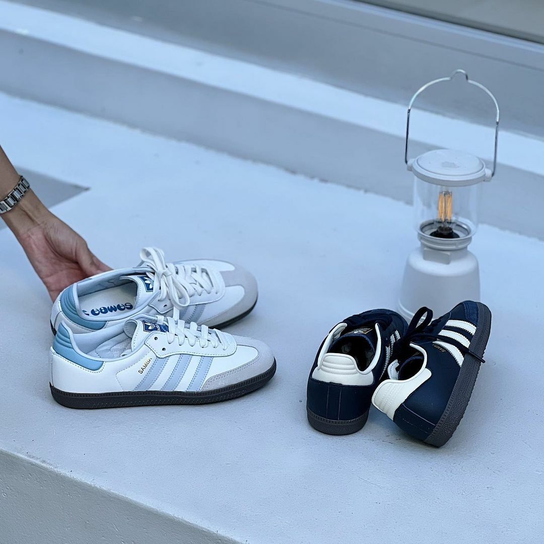 Adidas Originals Samba OG 森巴白 寶寶藍 水藍 奶油白 黑色 復古 德訓鞋 ID2055 ID2056