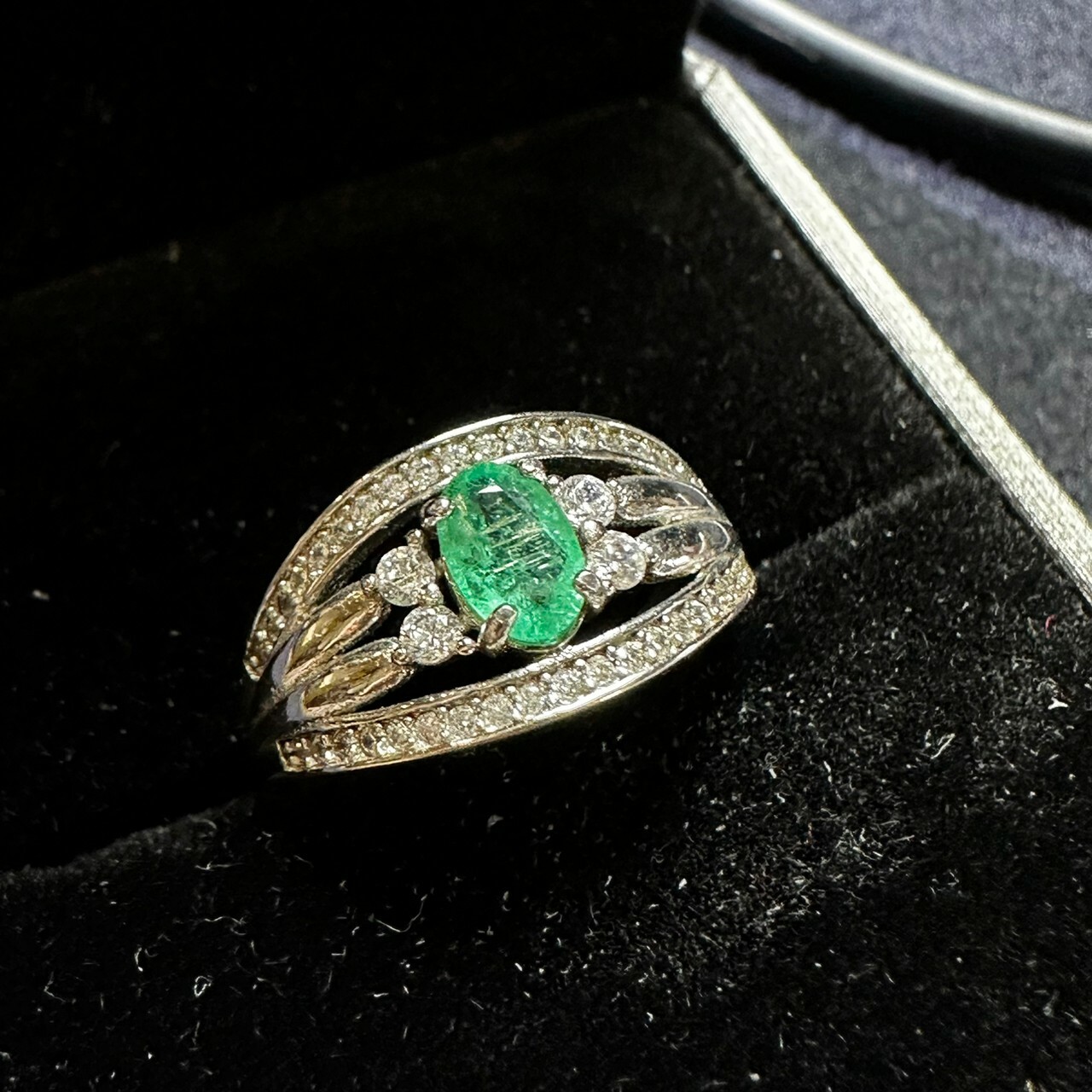 925銀祖母綠男戒