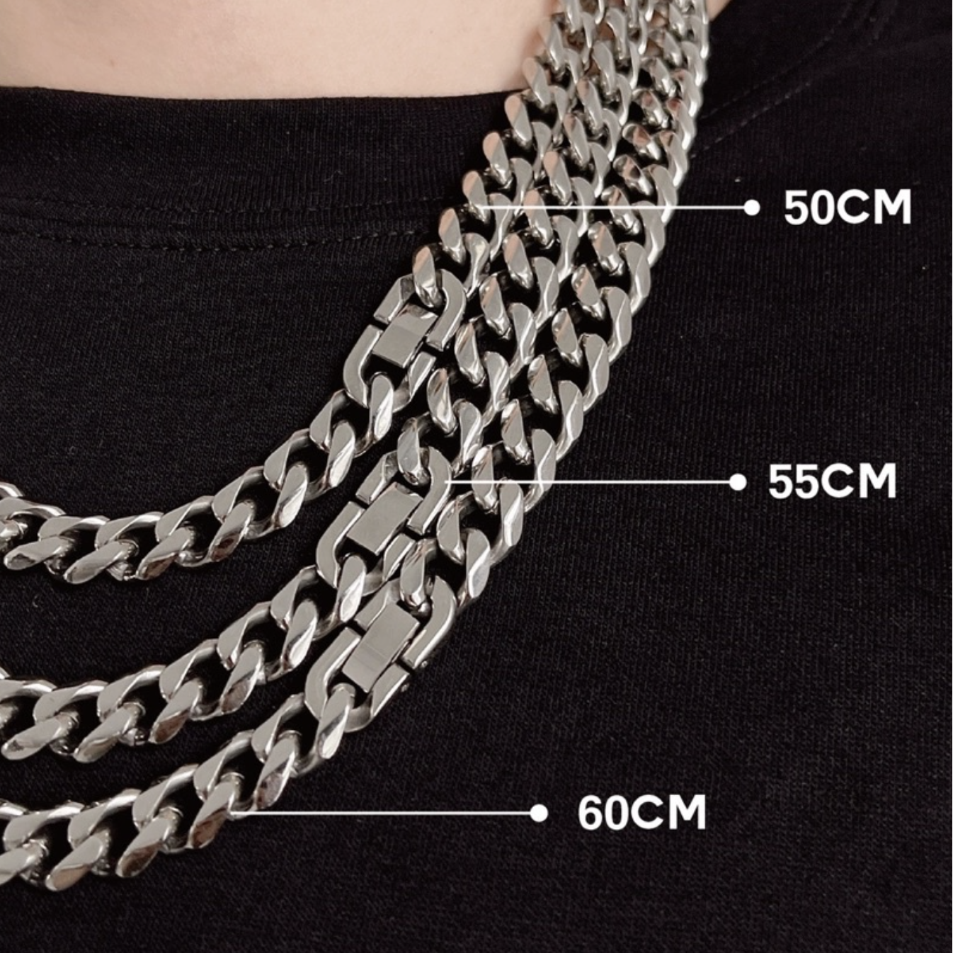 JINACC 安全扣古巴項鍊 項鍊 古巴練 韓國 飾品 搭配