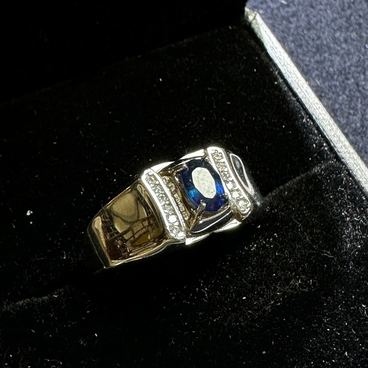 925銀藍寶石男戒