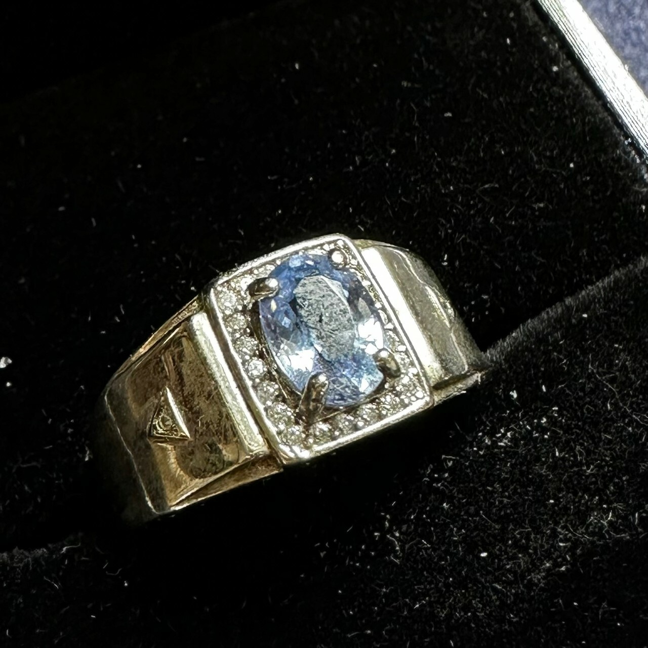 925銀藍寶石男戒