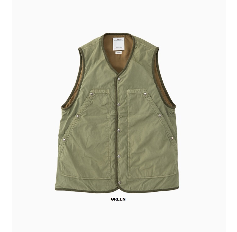 ON SALE : VISVIM COVEY DOWN VEST *MUD DYE 泥染 - PRE ORDER ITEM (預訂中)