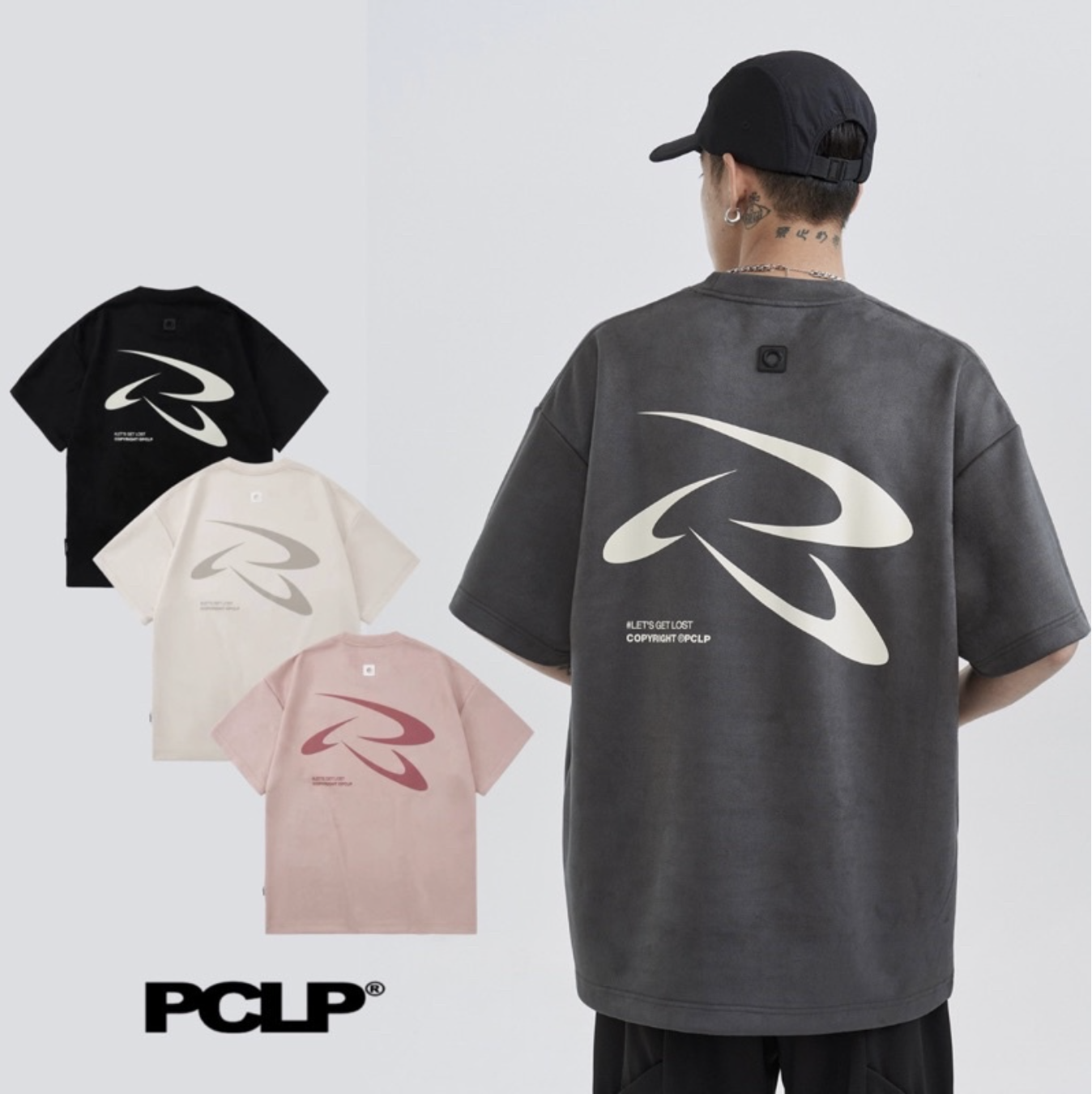 PCLP 新銳設計師品牌 麂皮飛盤LOGO短T 短袖 春夏 寬鬆 舒適