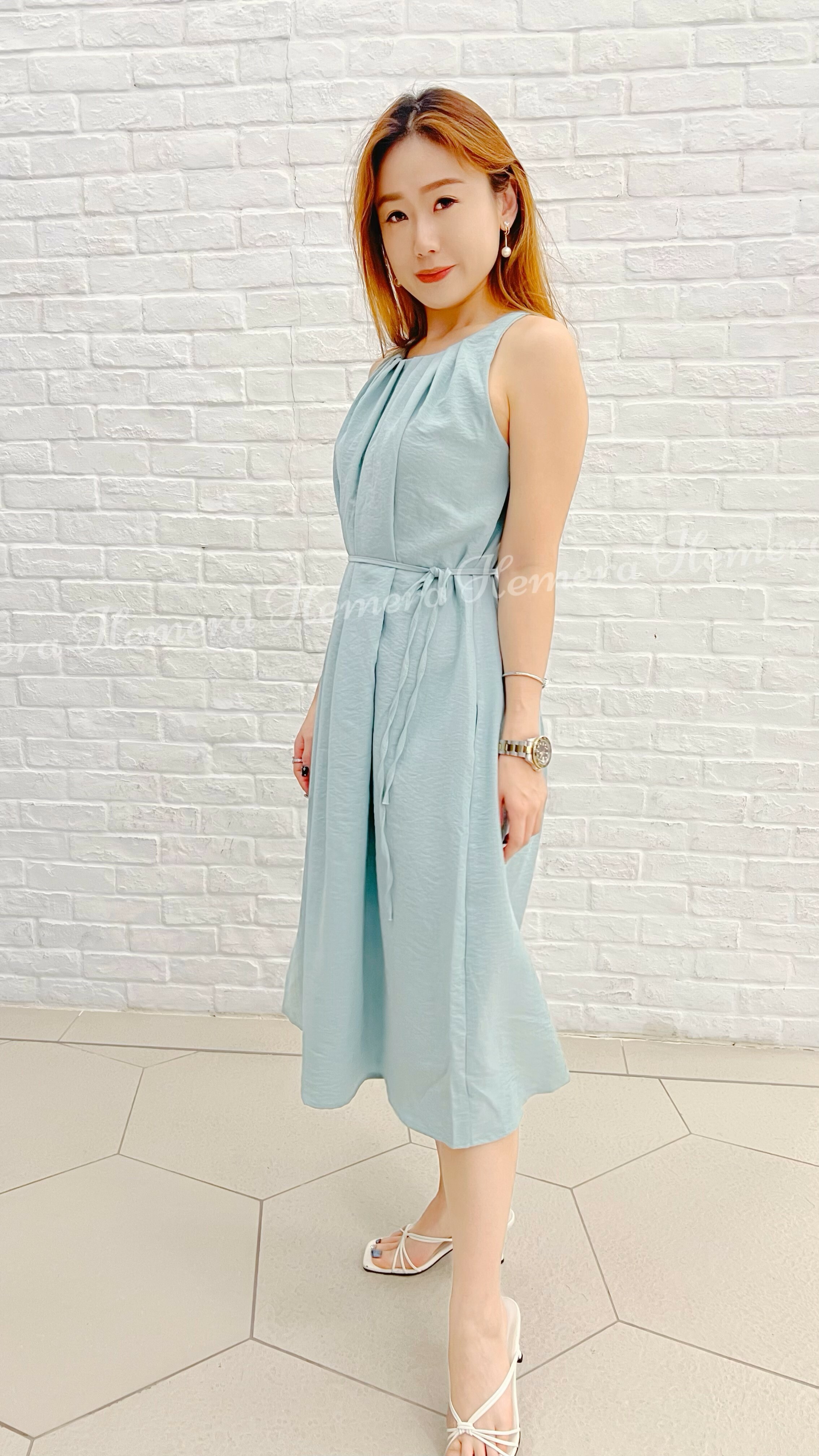 DR23S0823 棉麻質地連身裙