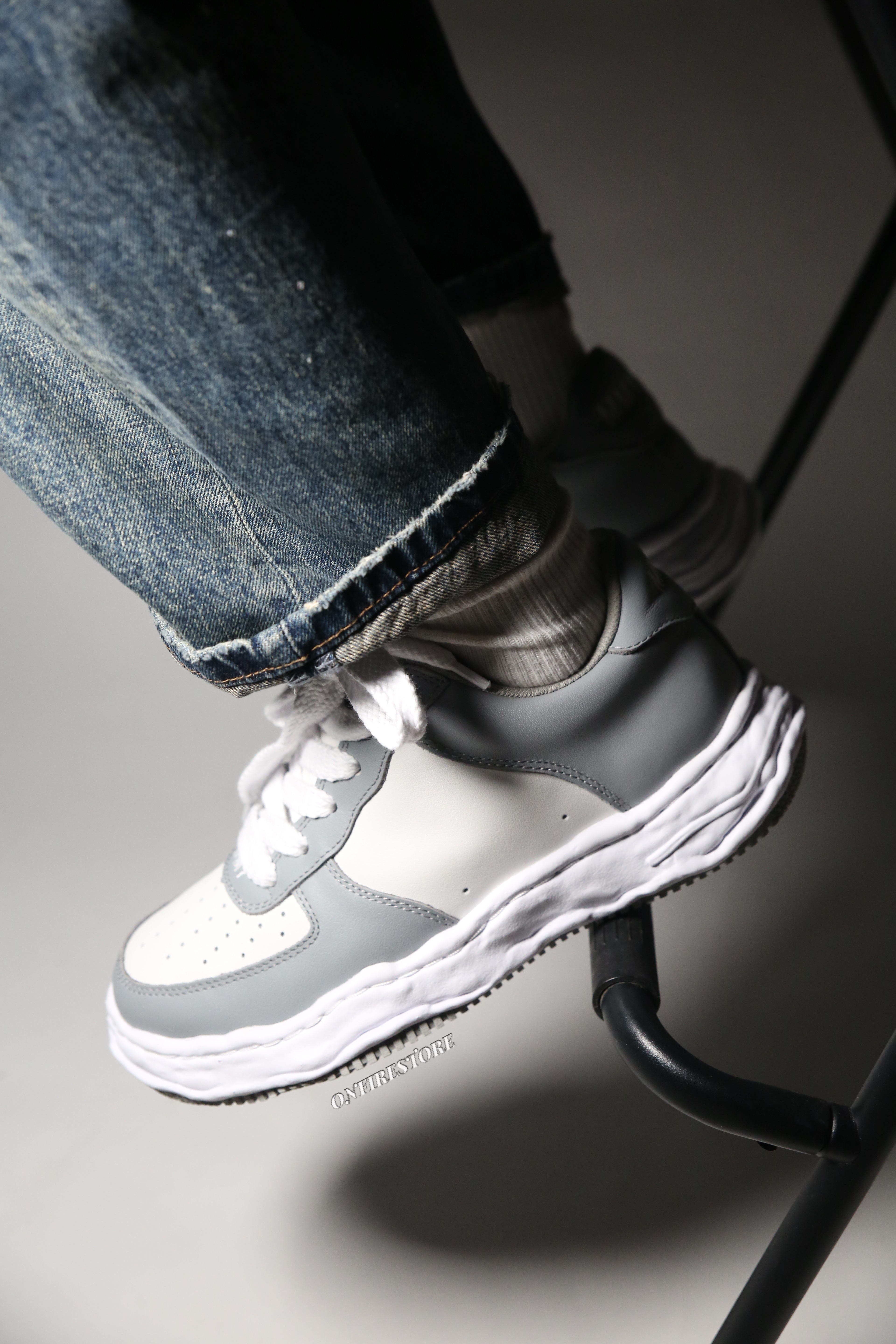 {現貨} MMY MAISON MIHARA YASUHIRO Wayne Low Leather Grey/White
