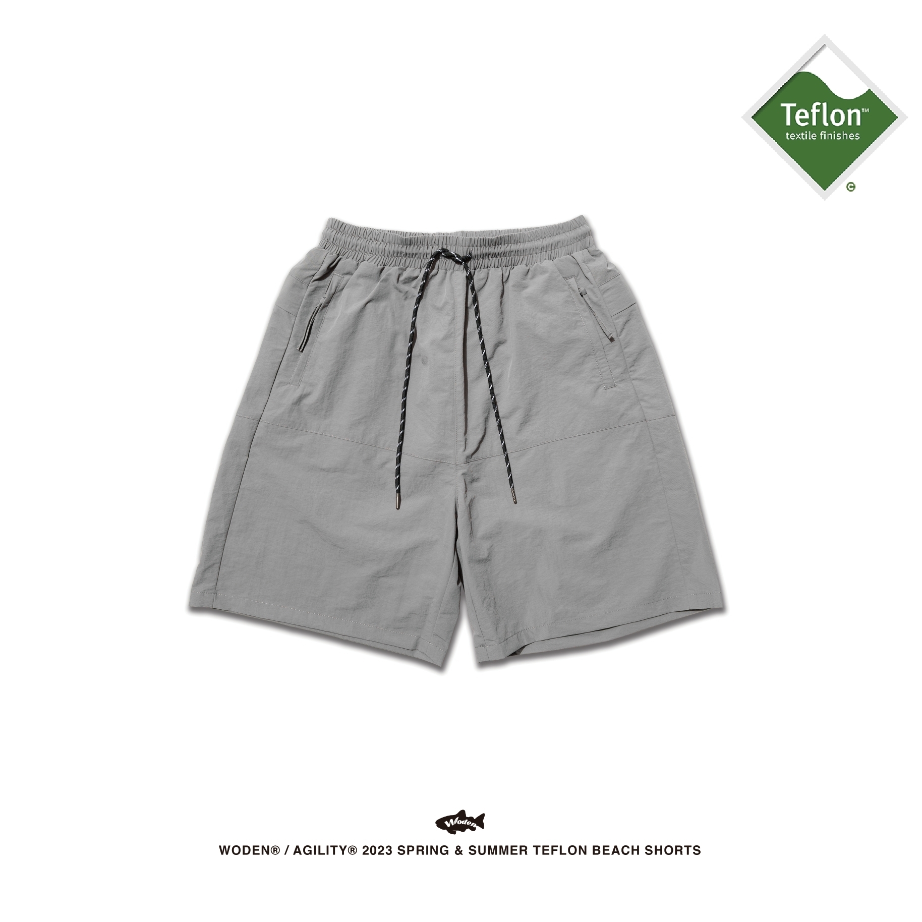 WODEN 23SS 073 WDxJKS Teflon Beanch Shorts 灰