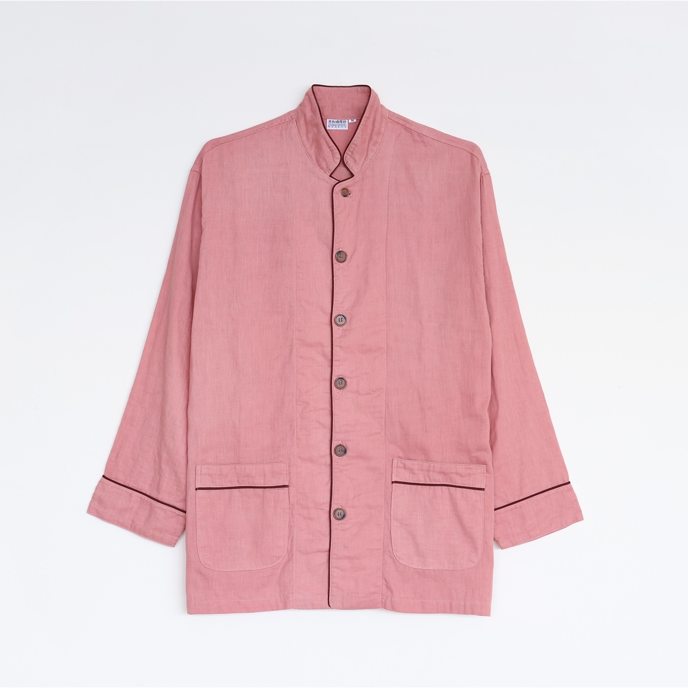 2 Layered Gauze Pajamas Set Coral Pink (Kyo Wazarashi Mensya) | Daitou Shingu