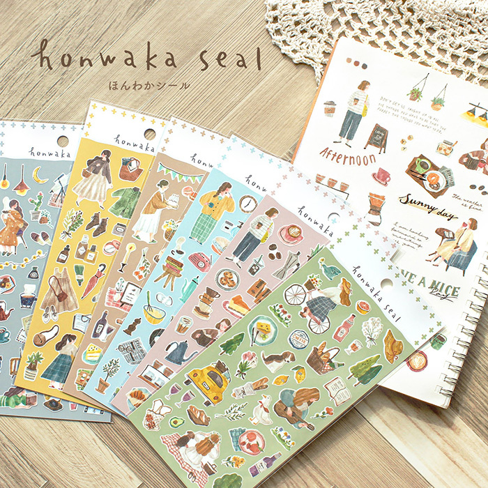 Mind Wave Sticker－Honwaka Seal Series (Japanese Stationery Brand)