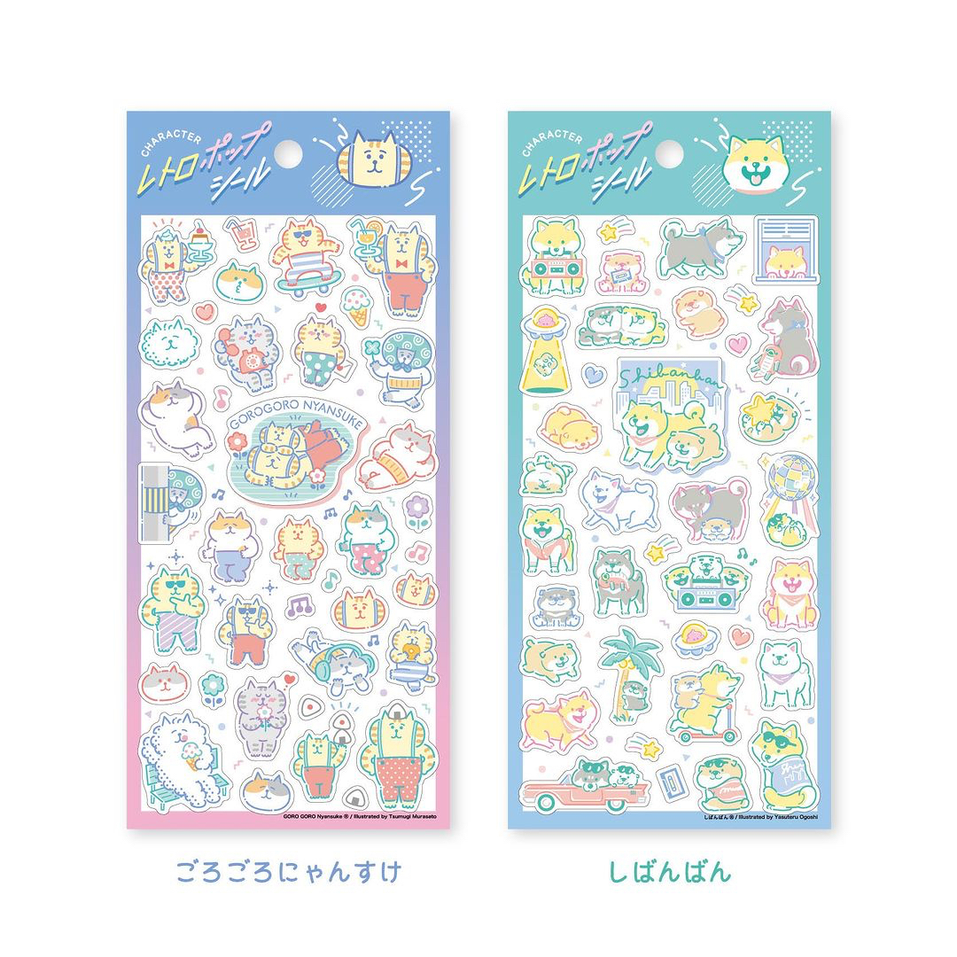 Mind Wave Sticker－Character Retro Pop Series (Japanese Stationery Brand)