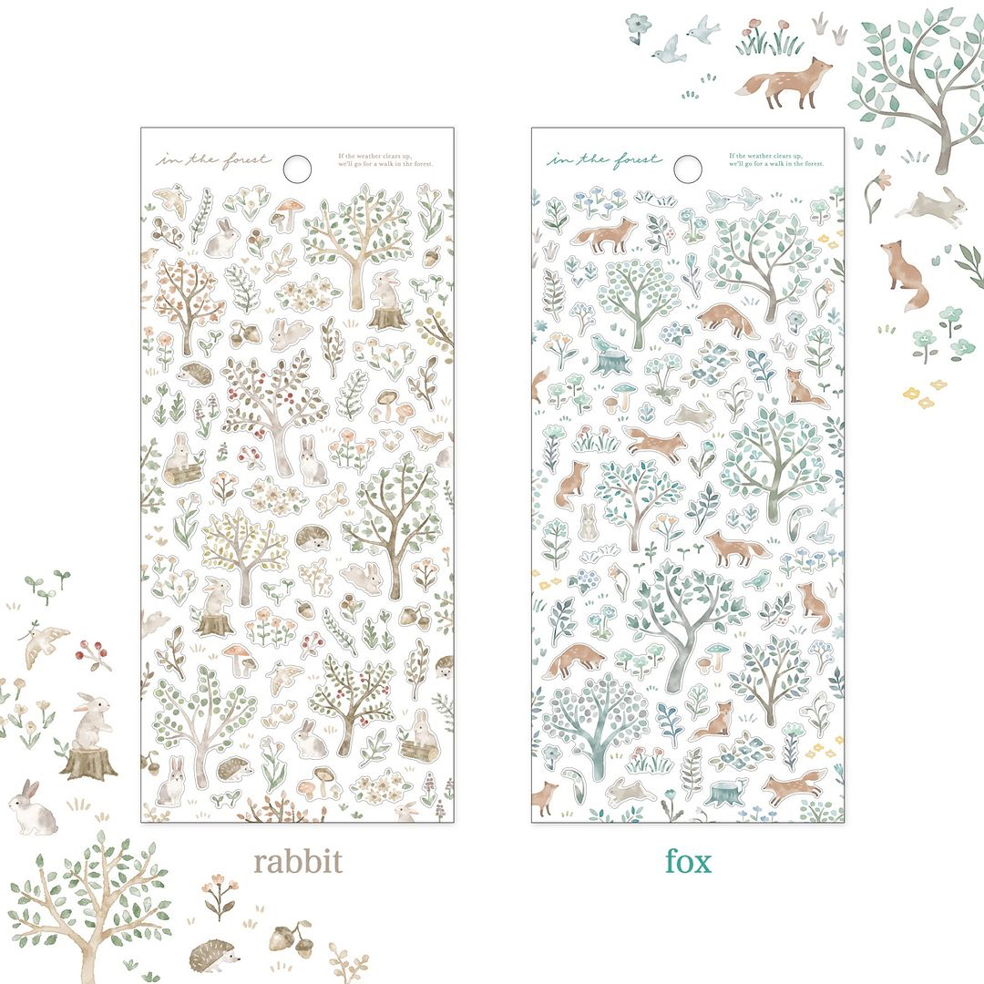 Mind Wave Sticker－In the Forest Series (Japanese Stationery Brand)