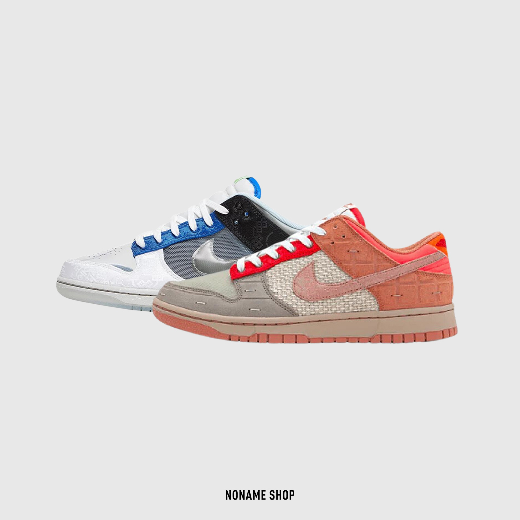 NIKE DUNK LOW x CLOT “What The” 死亡之吻 絲綢 鴛鴦 橘藍 無球鞋卡 (男款)