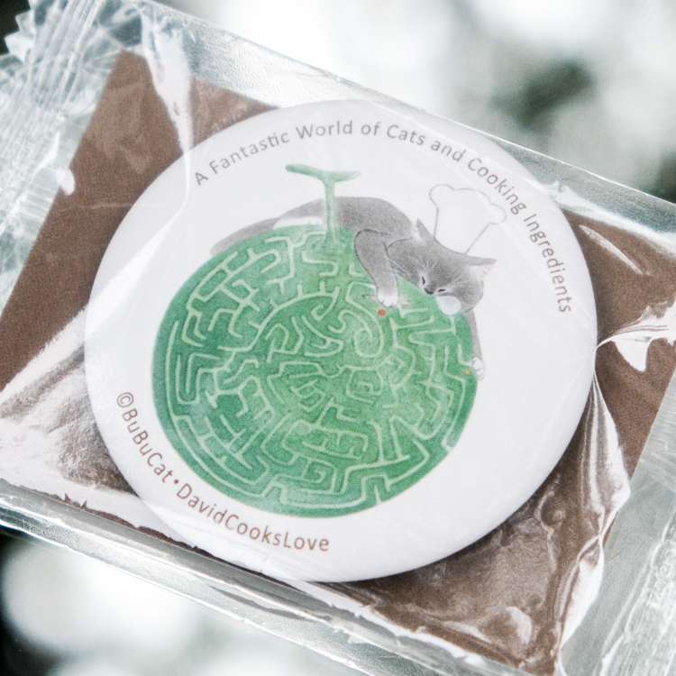 補補貓‧大衛煮愛｜胸章｜哈密瓜迷宮