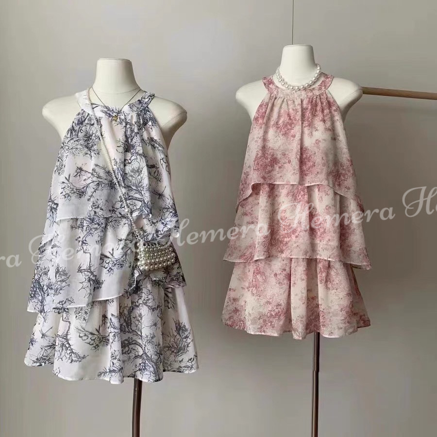 ST23S0822 水墨畫雪紡套裝