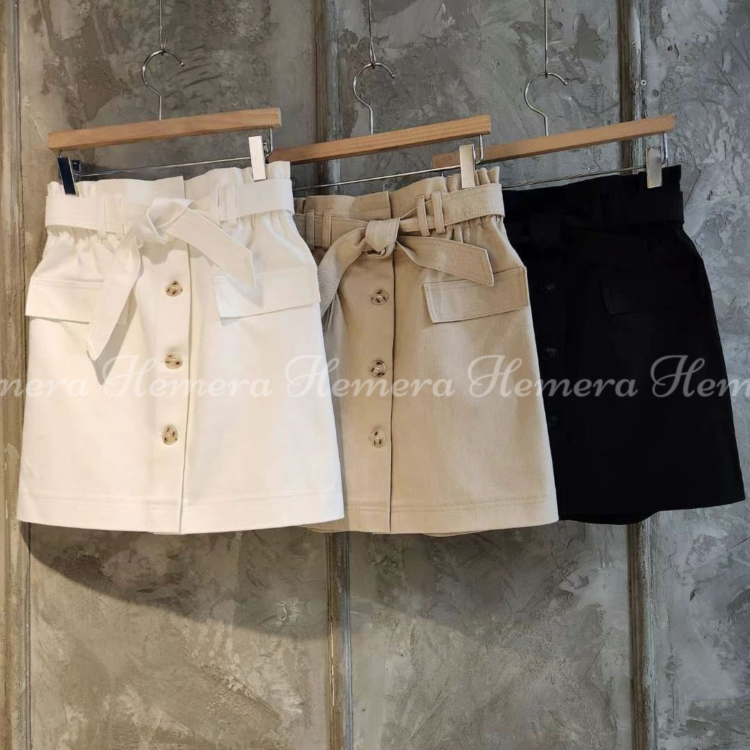 SK23S0818 休閒綁帶半身裙