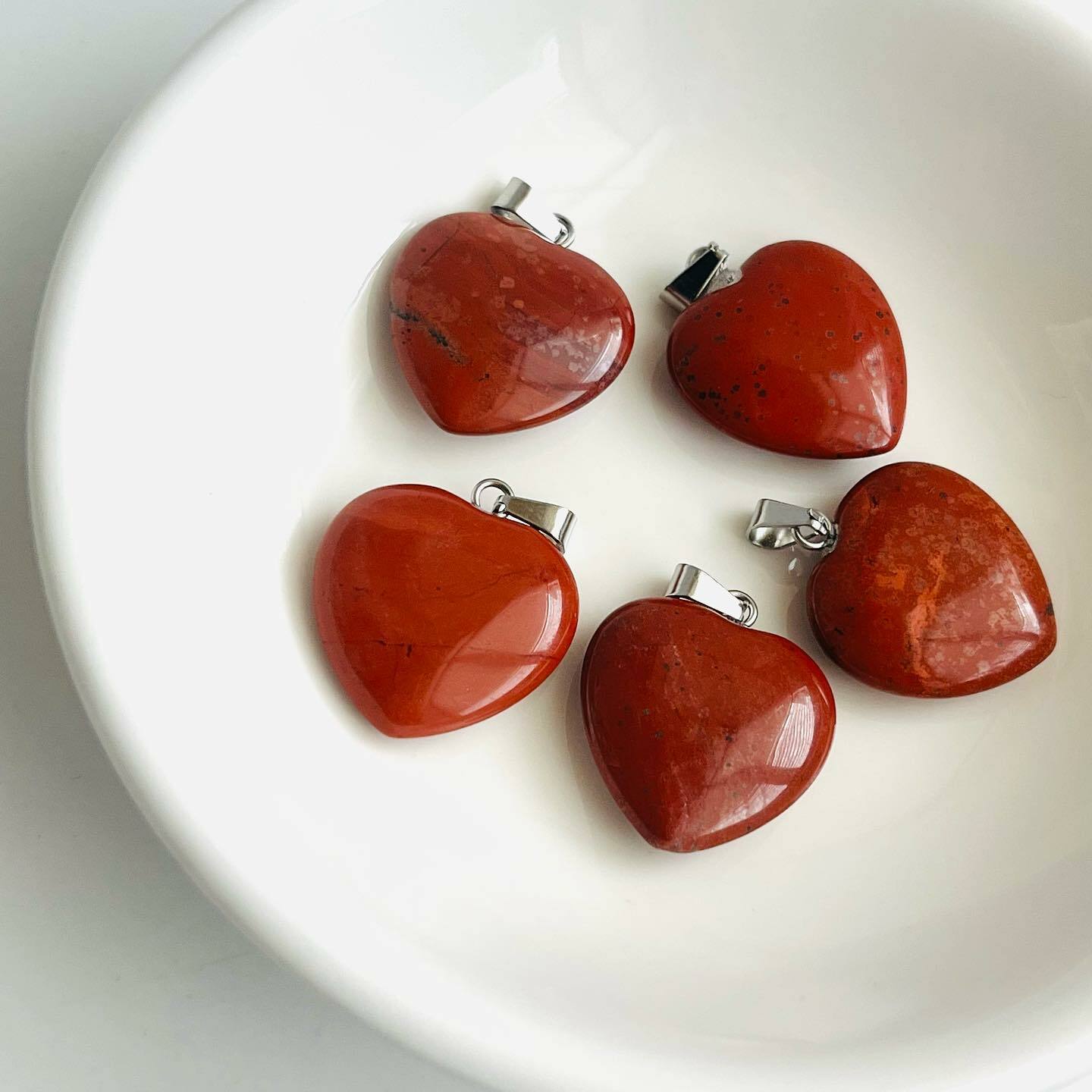 [原石] 紅碧玉 愛心吊墜