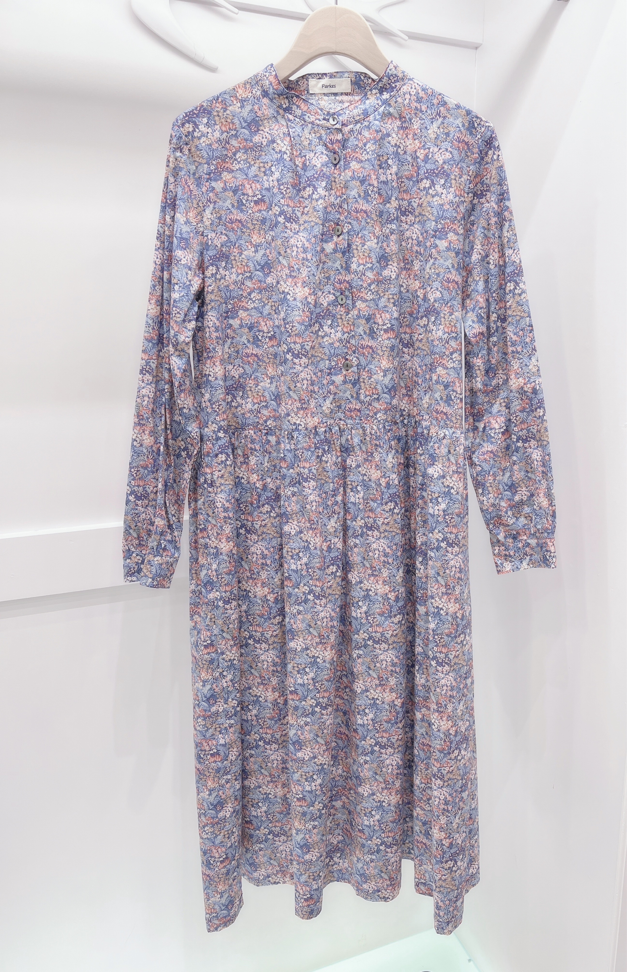 LB長袖花布洋裝