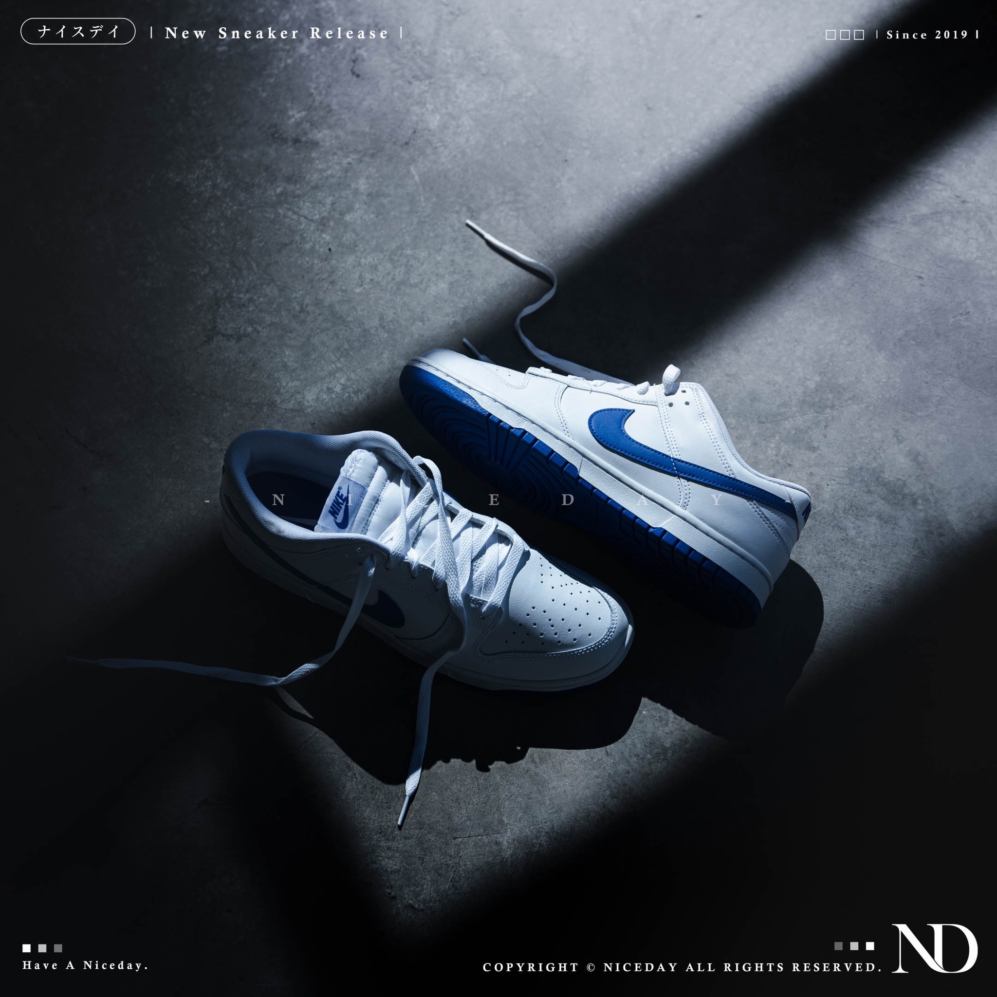NICEDAY 現貨 Nike Dunk Low 白藍 皇家藍 白 藍 男款 DV0831-104