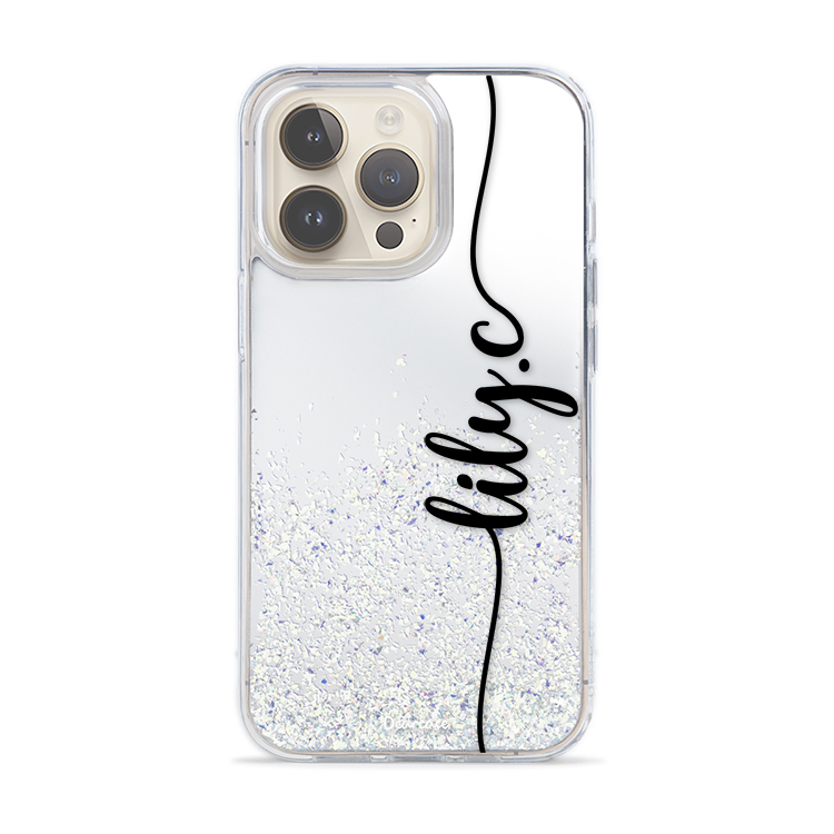 閃耀鏡面殼(銀) - 莉莉闆娘 - (訂製名字) iPhone客製化手機殼