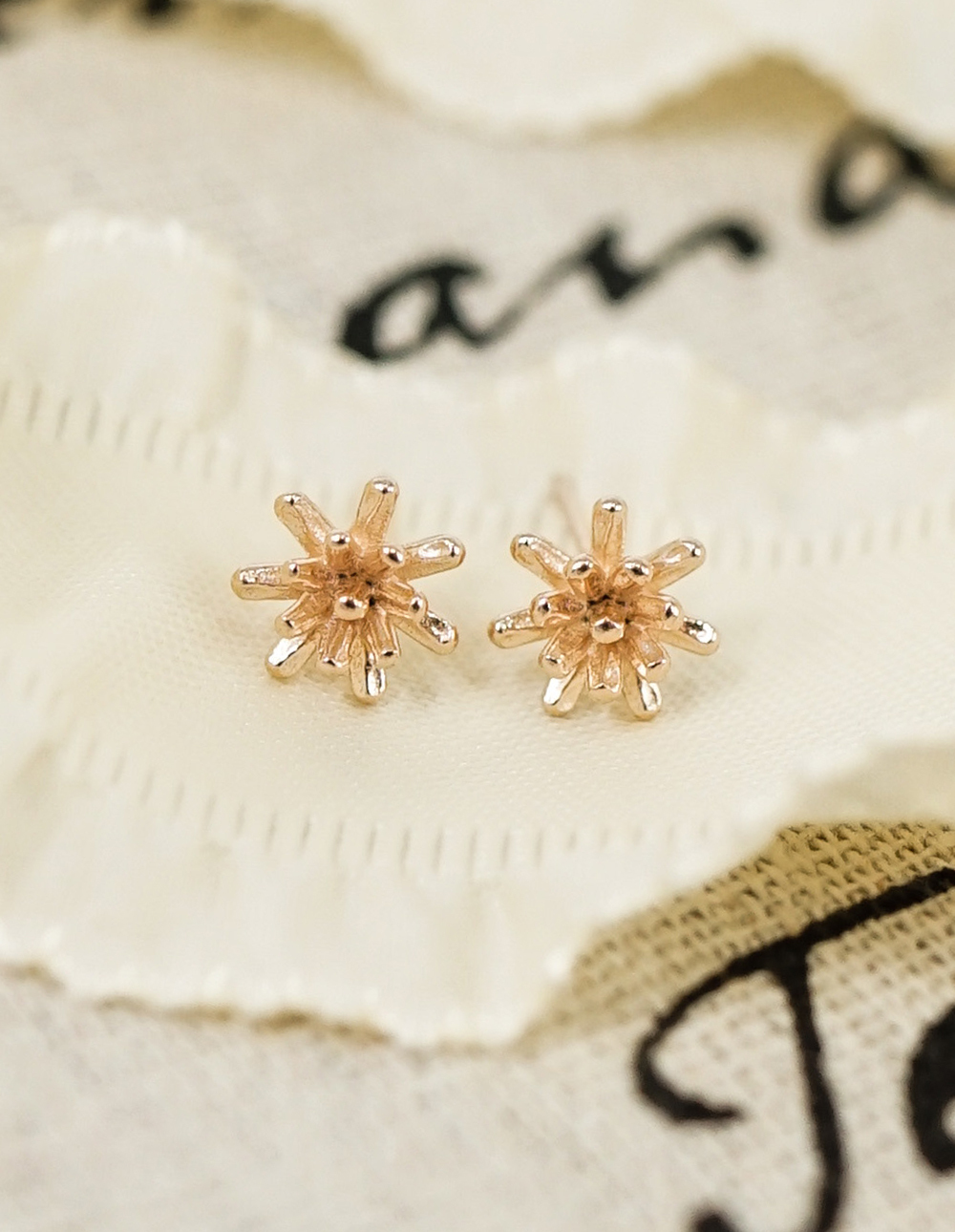 925 純銀立體花朵耳環