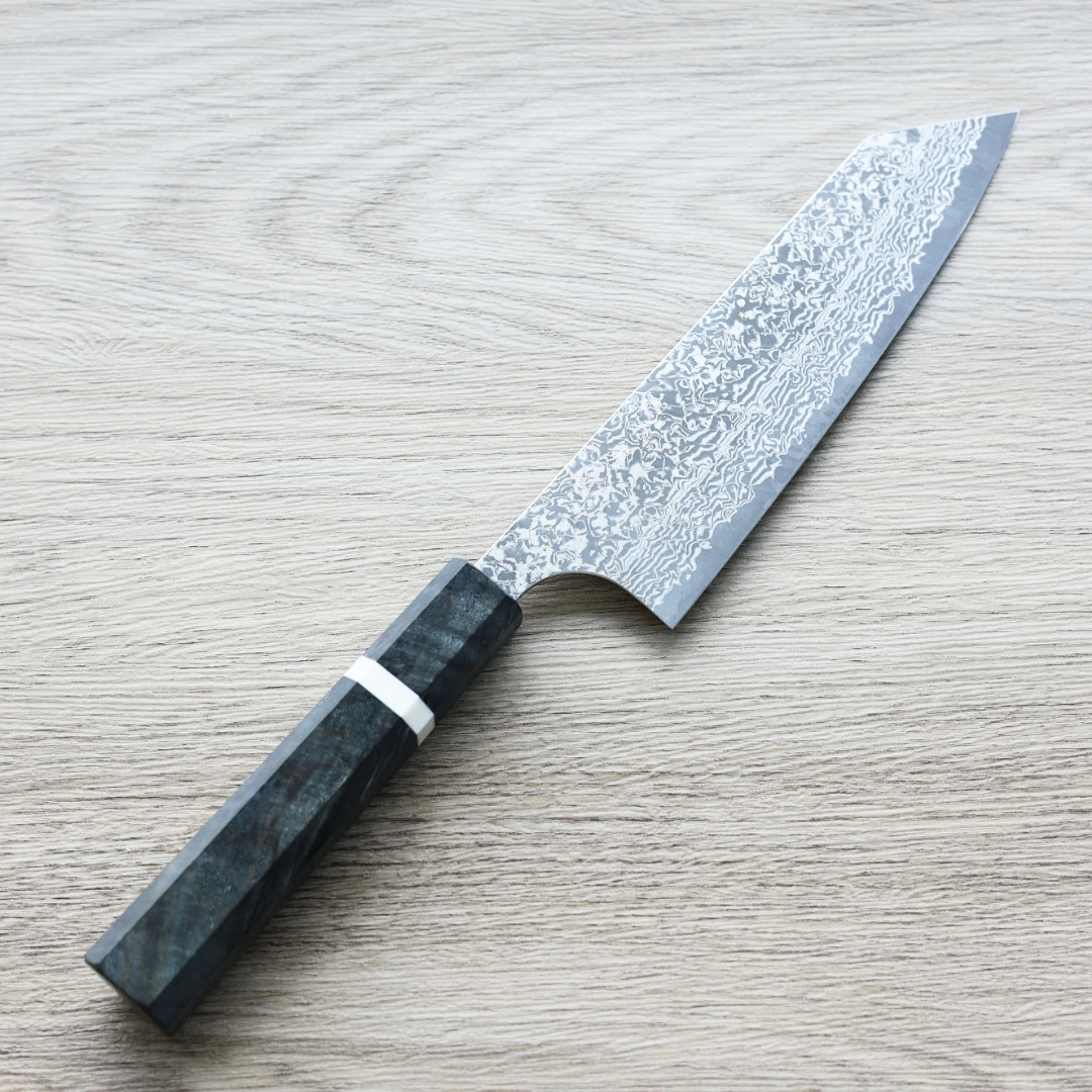 加藤義実 文化 170mm VG10 黑染鎳大馬士革 穩定樺木柄