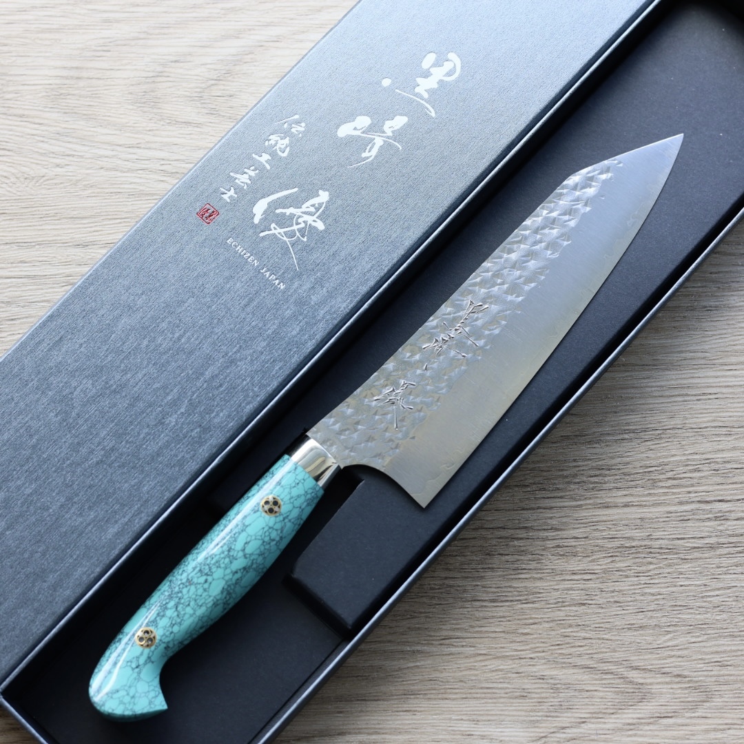 黑崎優 閃光 文化刀 165mm SG2粉末HSS鋼 綠松石洋柄