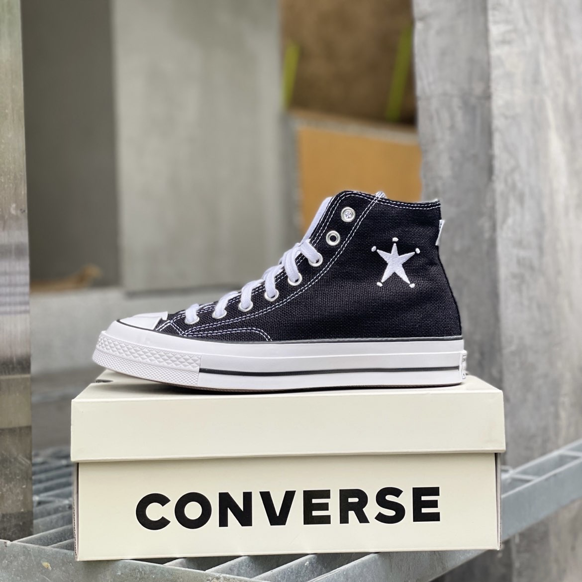 Converse 1970 x Stüssy 聯名 黑色 高筒 經典 休閒鞋 男女同款 (A01765C)
