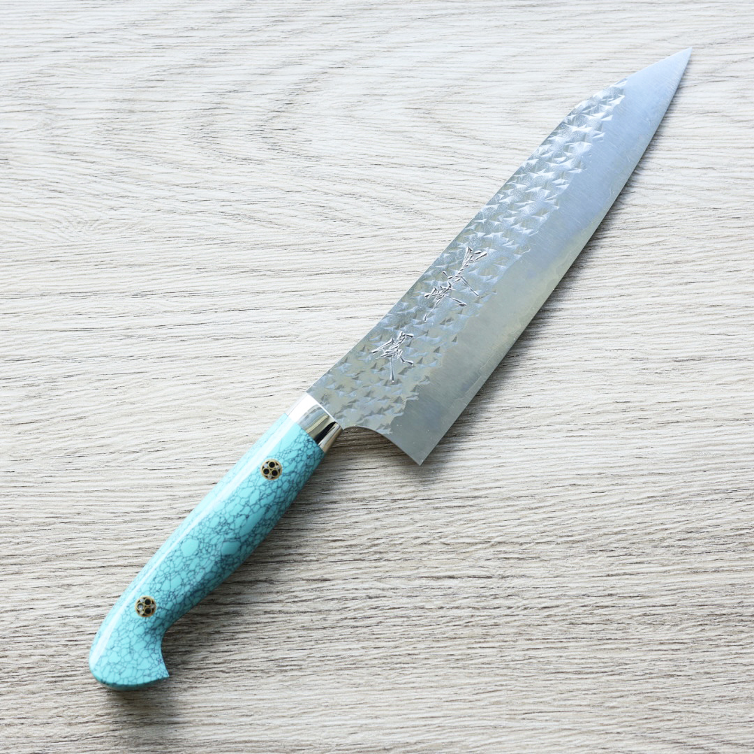 黑崎優 閃光 牛刀 180mm SG2粉末HSS鋼 綠松石洋柄