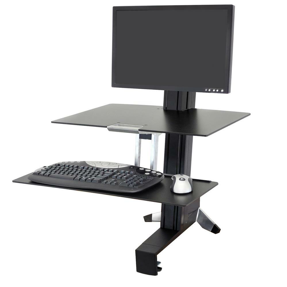 Ergotron WorkFit-S, Single LD/HD Workstation with Worksurface (black)
